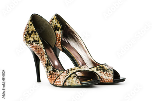 Woman shoes isolated on the white background