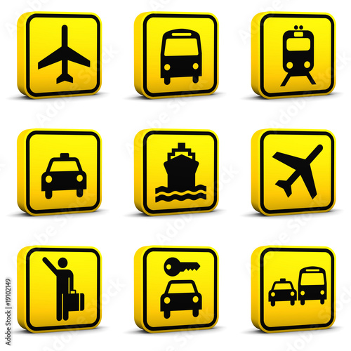 Airport Style Icons Set 01