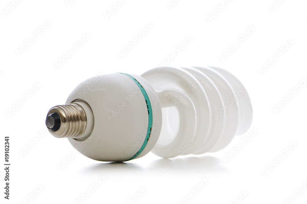 Energy saving lamp isolated on the white background Energy saving lamp isolated on the white background