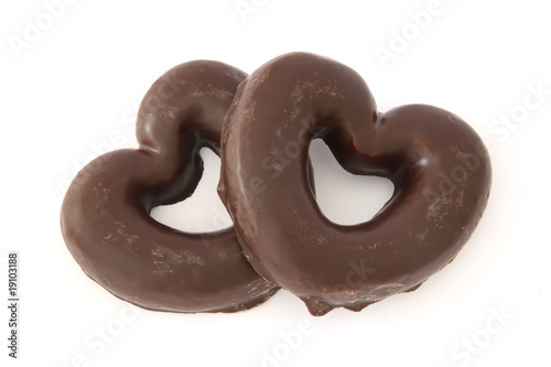 Chocolate covered gingerbread hearts