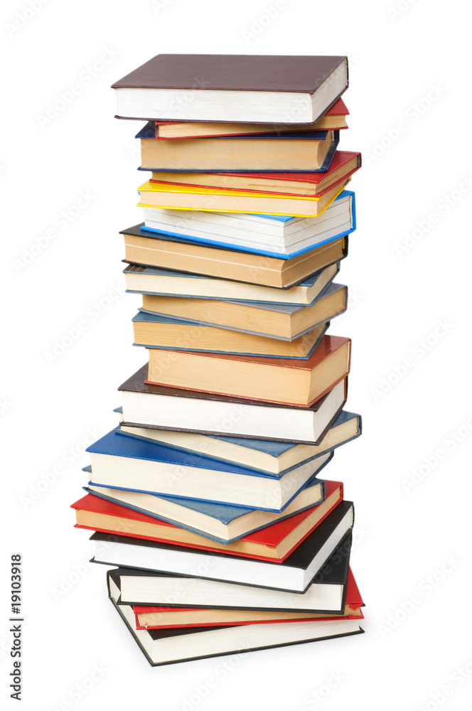 Stack of books isolated on the white Stack of books isolated on the white
