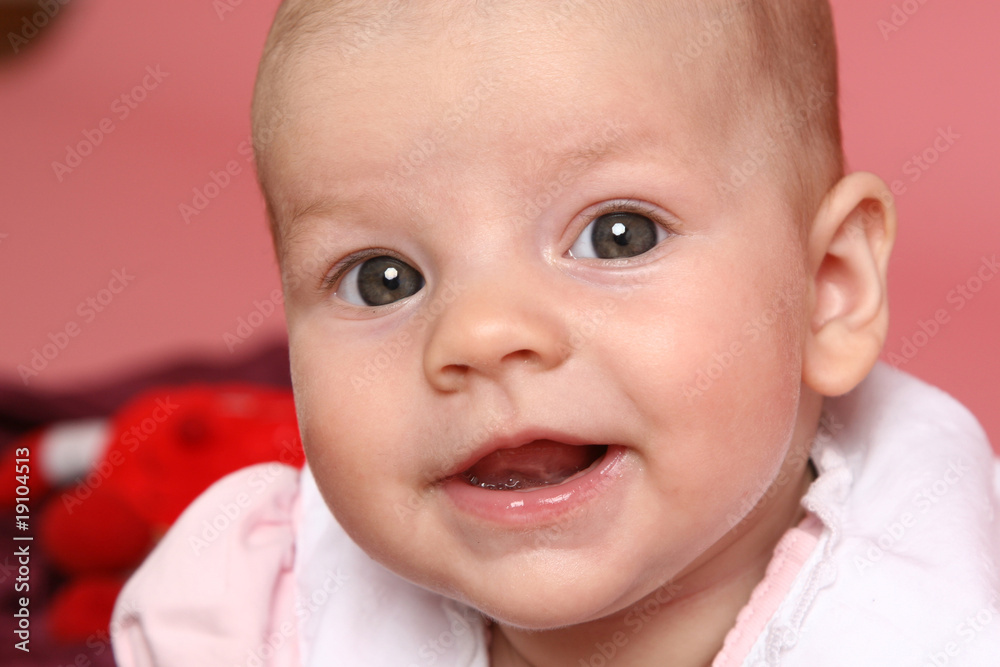 Closeup portrait of young little baby girl Closeup portrait of young little baby girl