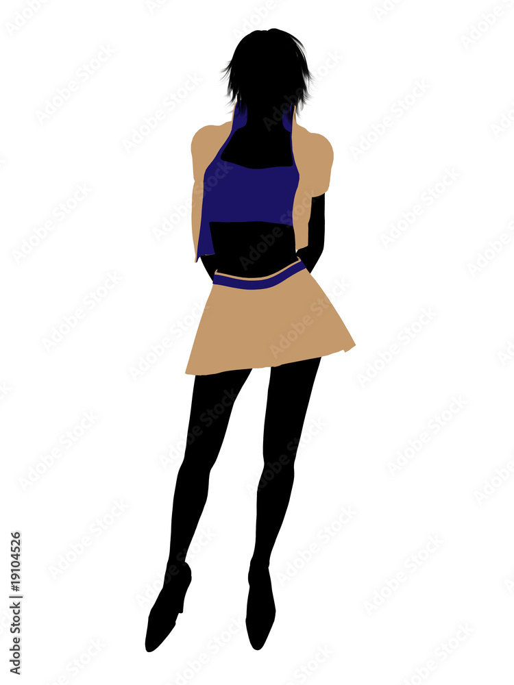 Fashionable Female Illustration Silhouette Fashionable Female Illustration Silhouette