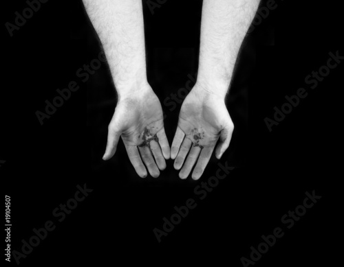 Black and White Dirty Hands