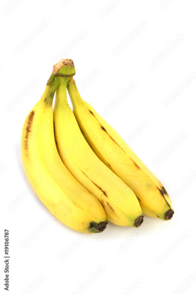 Three ripe bananas