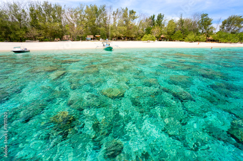 Beautiful sea at Gili Meno, Indonesia. photo