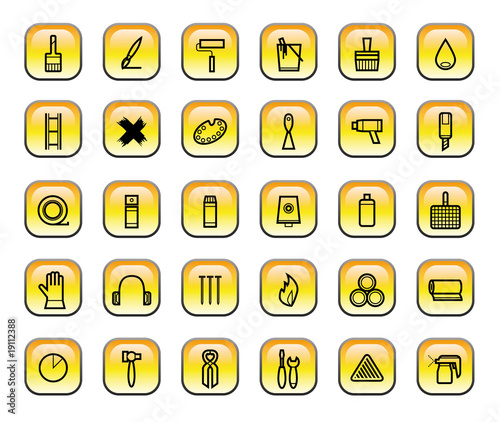 Mal- und Handwerk Icons