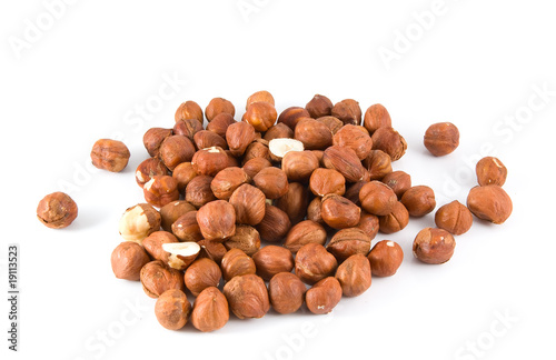 pile of hazelnuts