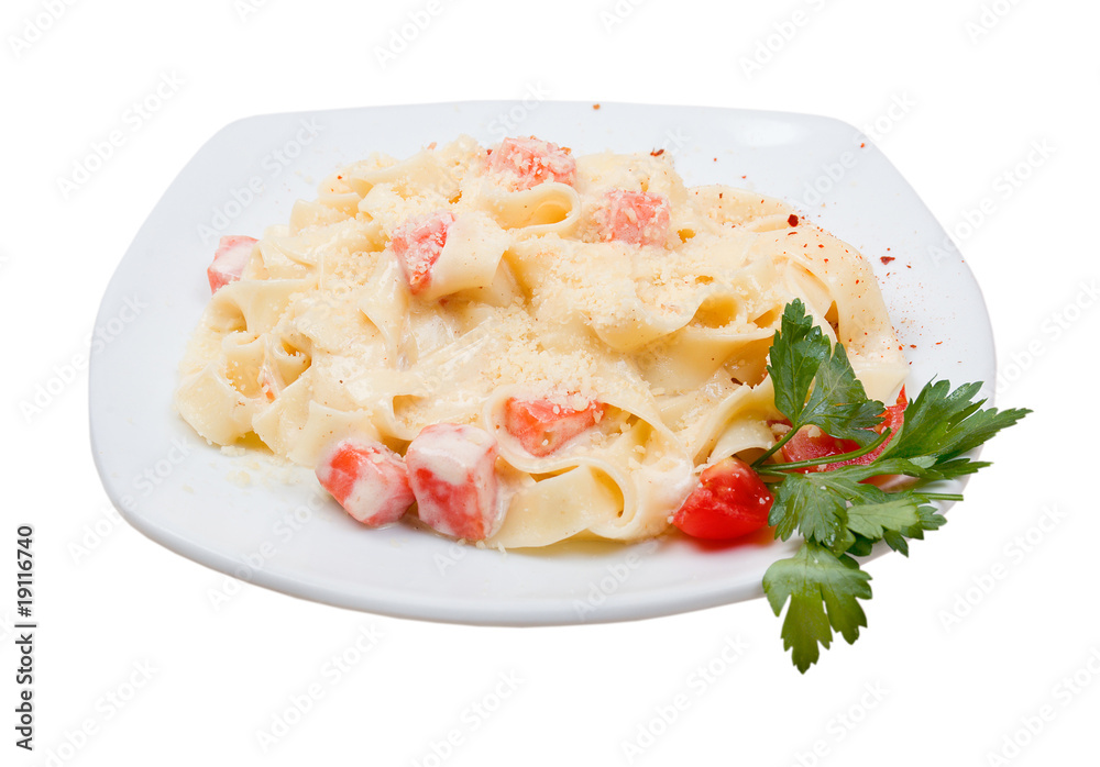 Italian paste with cheese and vegetable Italian paste with cheese and vegetable