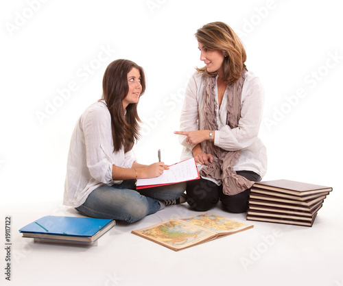 Mother and teenage daughter...