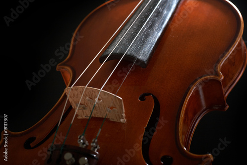 vintage violin over dark background