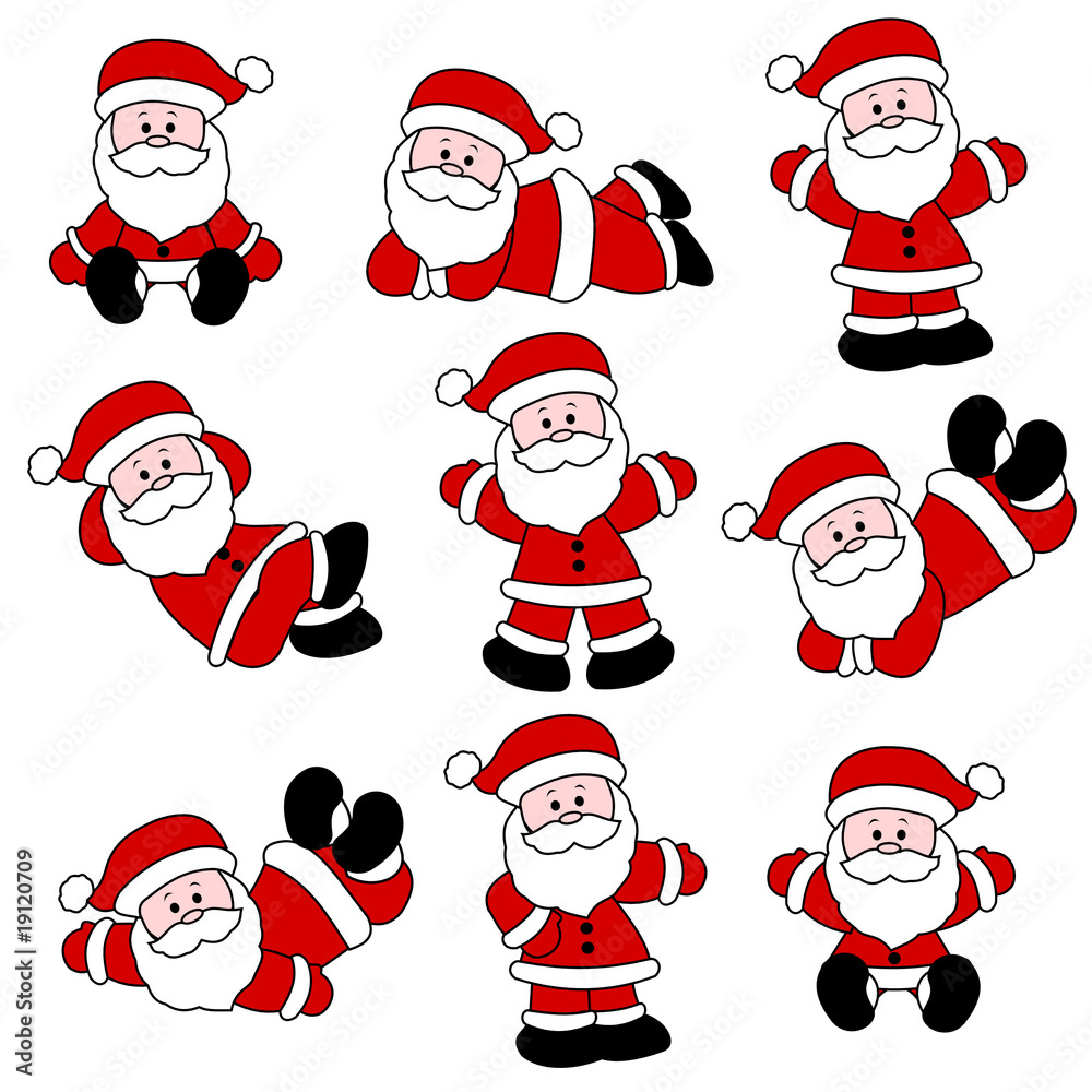 9 Festive Cute Santa Set for Christmas 9 Festive Cute Santa Set for Christmas