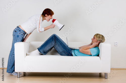 Εκτύπωση καμβά Couple not communicating