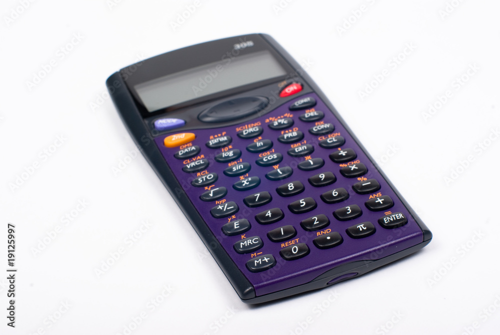 Calculator on a white background Calculator on a white background