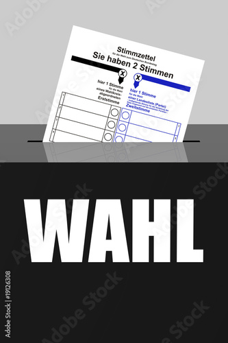 Stimmzettel Bundestagswahl