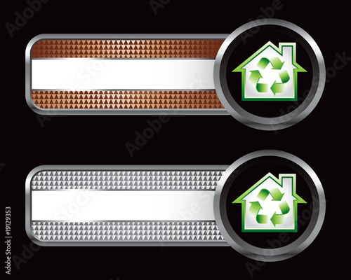 recycled home bronze and silver checkered tabs
