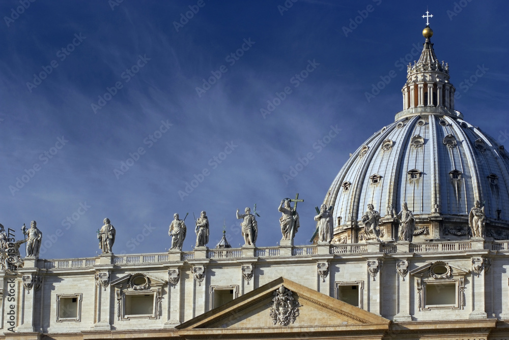 Obraz premium Roma, Piazza S. Pietro, la Basilica (part.)