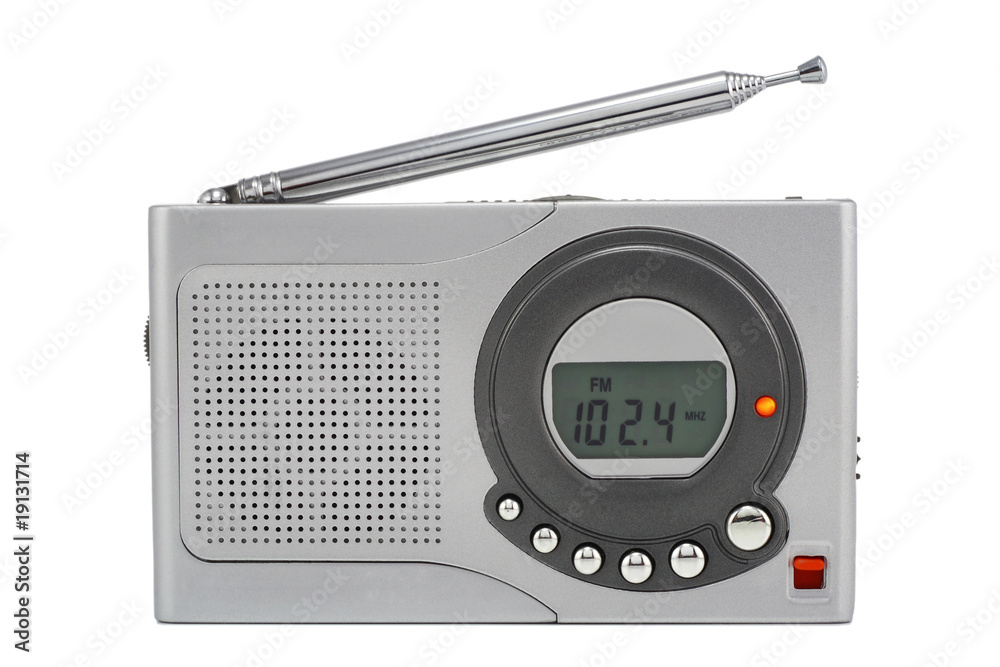 Silvery tiny radio