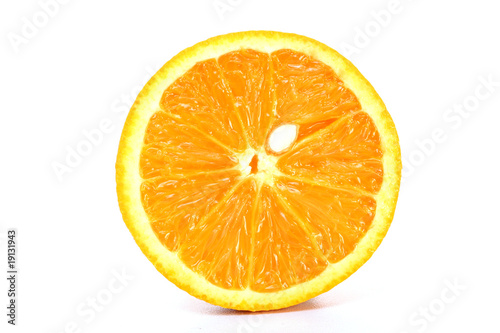 Orange slcie on white