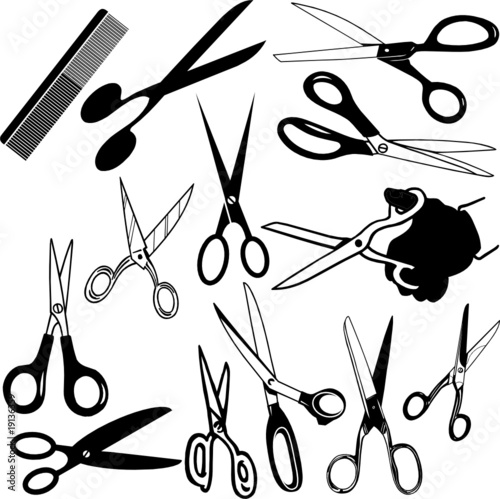Scissors various vector