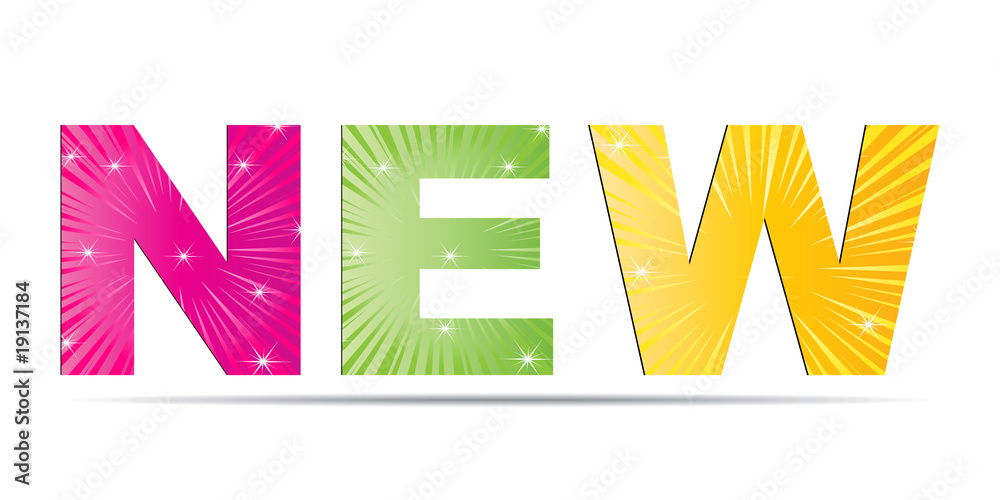 Naklejka premium new sign vector illustration
