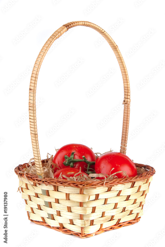raw vegetables in basket