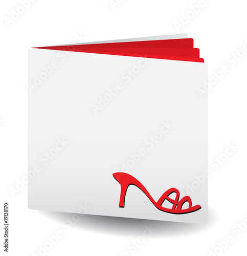 Red catalog of women's shoes photo