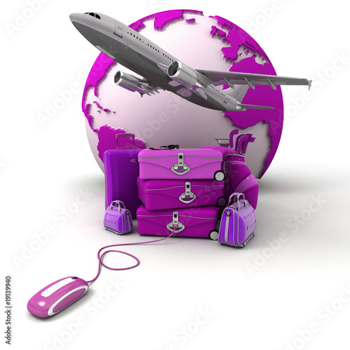 Purple pink golf trip fligh...