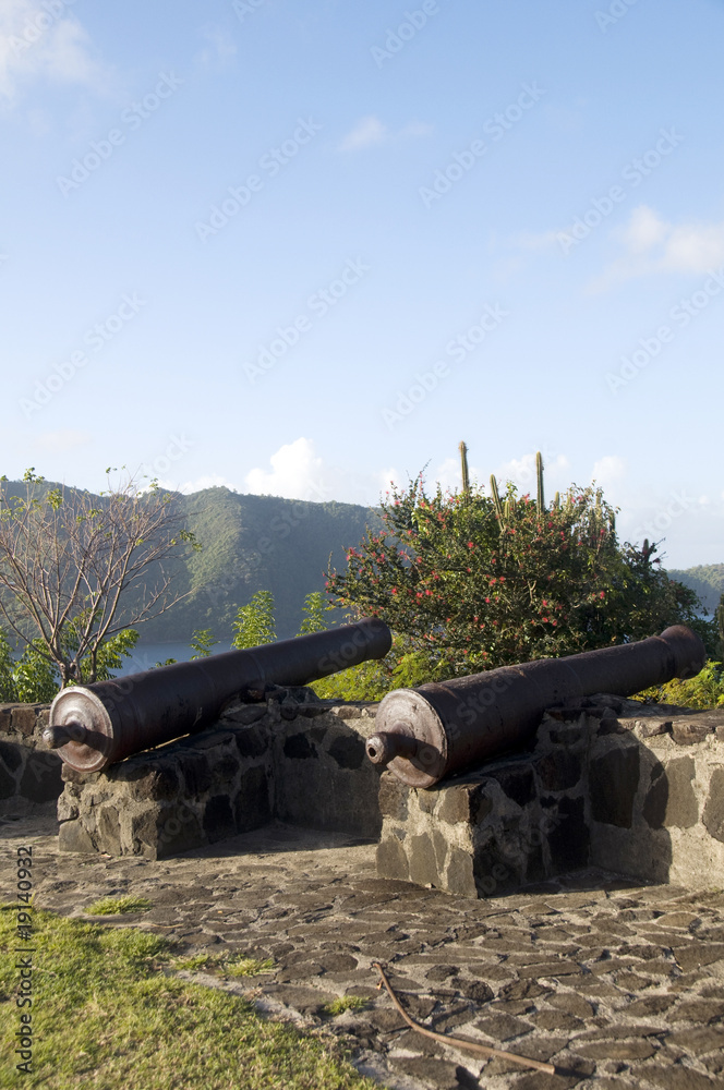 old canons fort hamilton bequia st. vincent and the grenadines