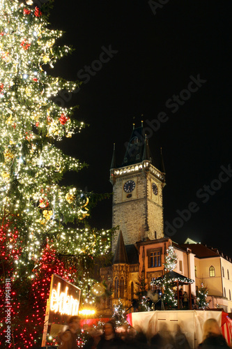 Prague 2009 - Staromestske square with christmas tree.