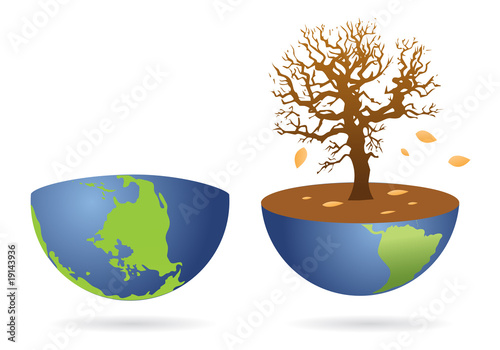 the earth is sick and dying vector