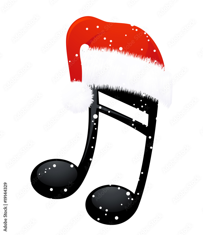 Fototapeta premium Note in Christmas hat