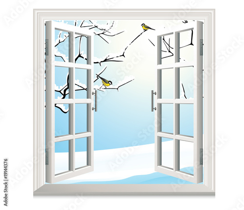 Winter open window