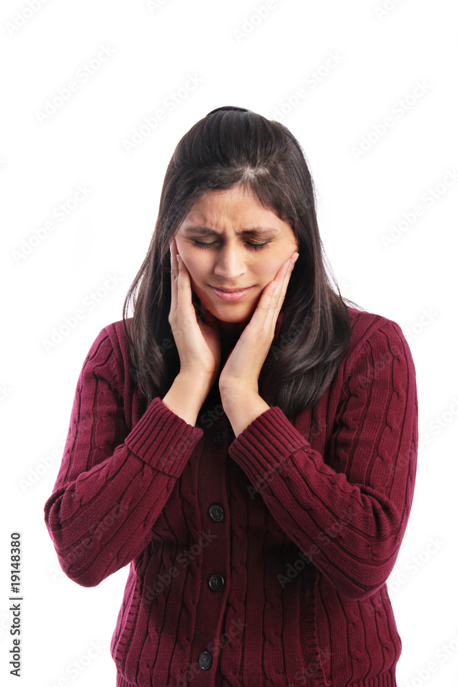 Woman suffering from a toothache Woman suffering from a toothache
