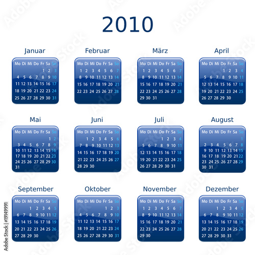 Kalender 2010 blau