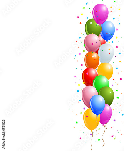 Colorful Balloons in line