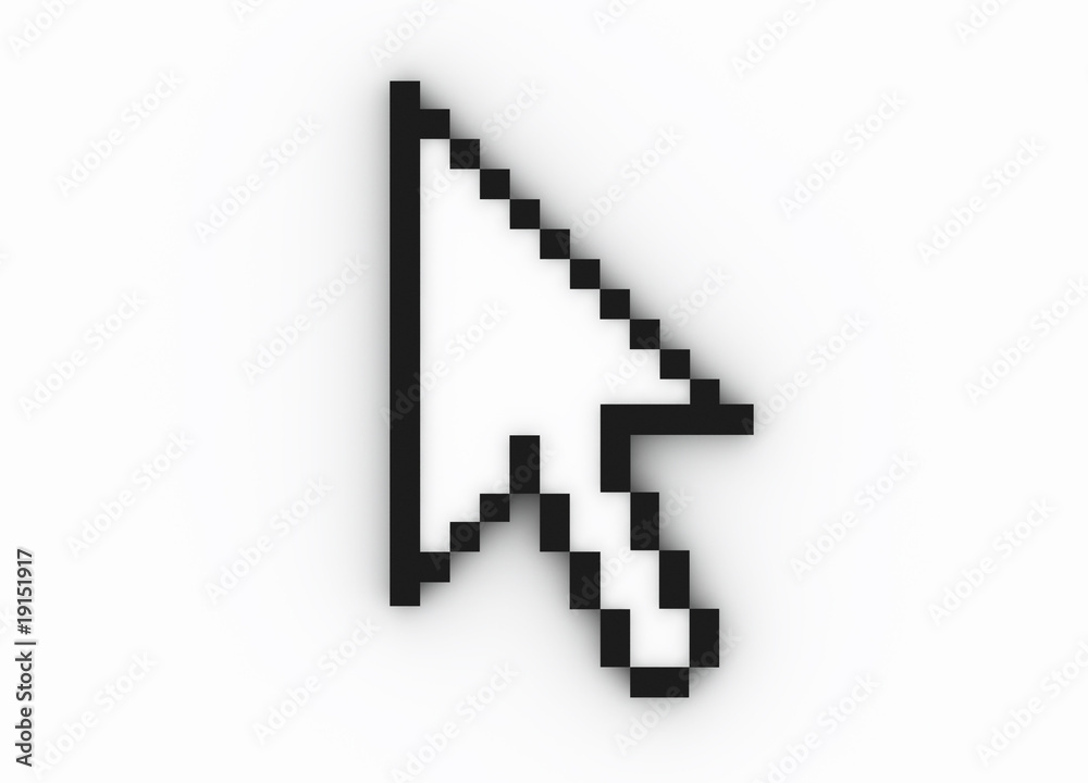 3d cursor isolated on white background 3d cursor isolated on white background