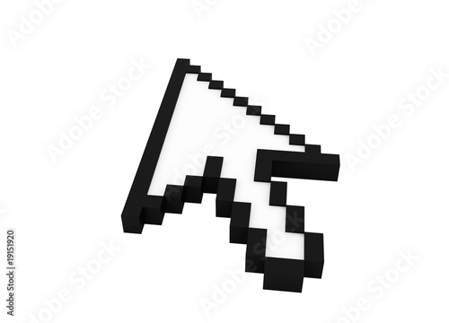 3d cursor isolated on white background