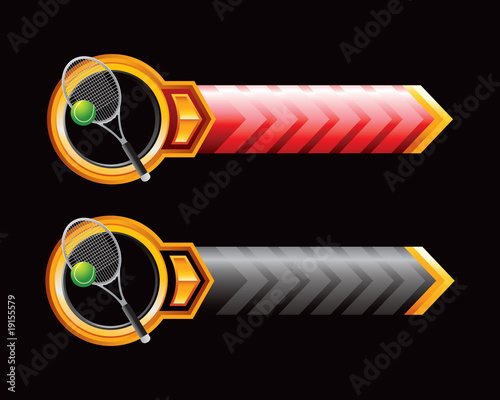 tennis racket red and black arrows