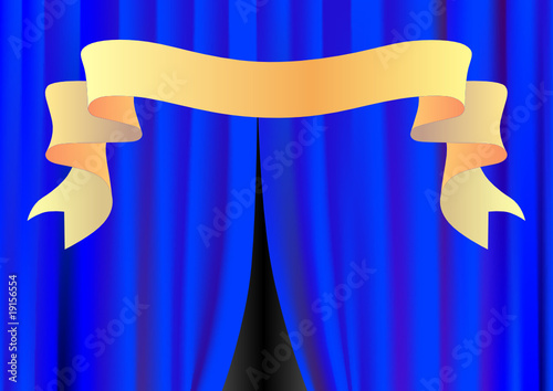 Blue curtain