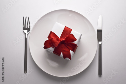 gift on a plate