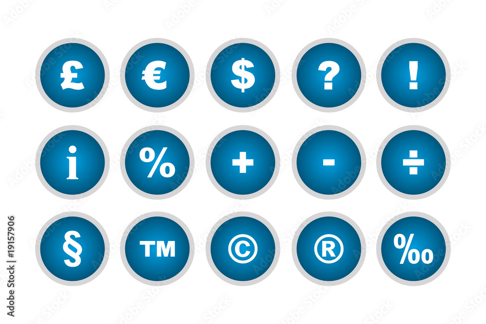 Diverse blaue Icons Diverse blaue Icons