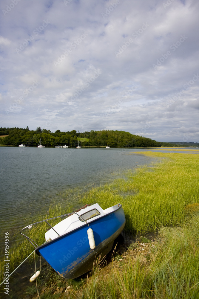 boat stay on coastline in brittany boat stay on coastline in brittany