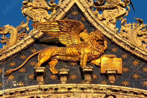 The Venetian lion on a cathedral building