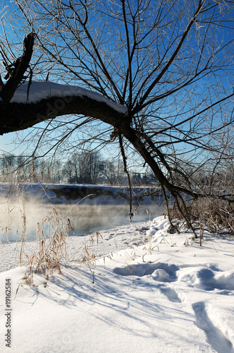 Fototapeta Naklejka Na Ścianę i Meble -  Frosty winter morning