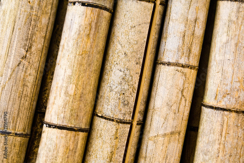 Bamboo canes at a bamboo factory in Arashiyama, Japan