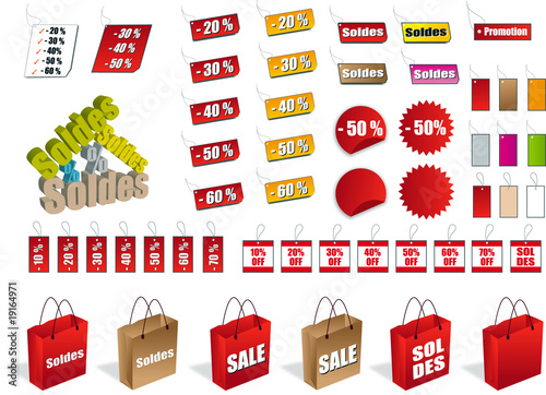 soldes etiquettes prix promotion