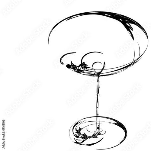 stylized wine glass for fault