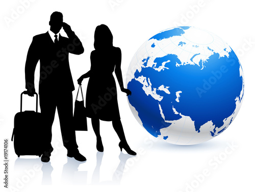 Young Couple traveling around the world