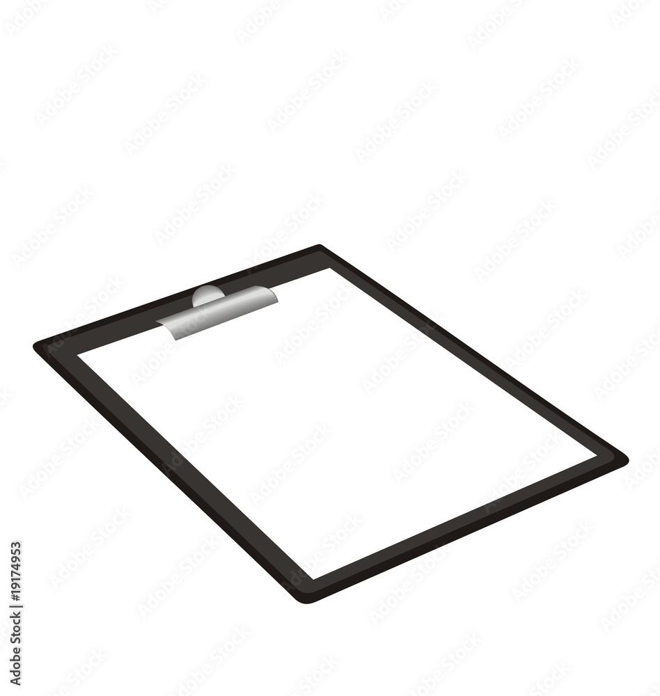 Clipboard on a white background Clipboard on a white background